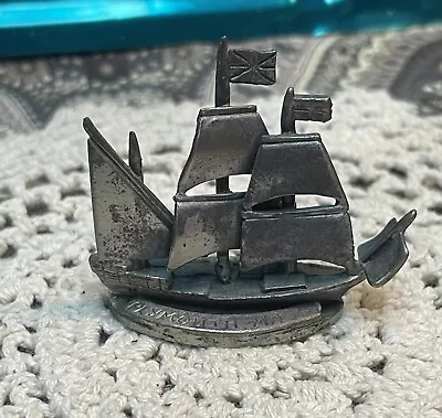 Vintage Miniature Pewter Ship Replica Nautical Souvenir • $15