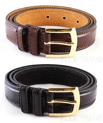 New Mens Brown Black Leather Trouser Suit Belt Waist Size 32  - 48  Milano • £6.97