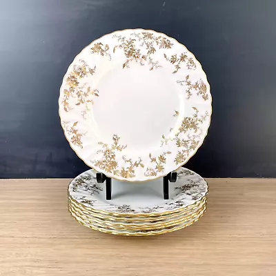 Minton Ancestral Gold Salad / Dessert Plates - Set Of 6 - 8  • $90