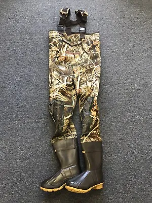 KOBUK Men's 3.5mm MAX-4 Camo Hunting Neoprene Chest Wader Boots Sz 10 600G LTD • $144.99