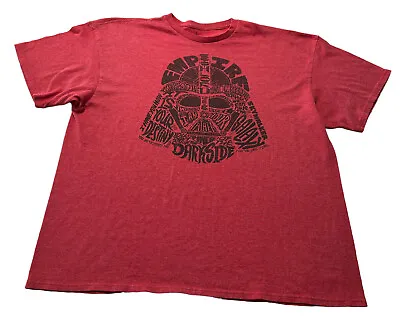 Disney Parks Star Wars Darth Vader Helmet Empire Red T-Shirt Adult XX-Large XXL • £14.47