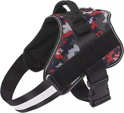 Bolux No-Pull Reflective Dog Vest Adjustable & Breathable - Red Camo - XXL • $18