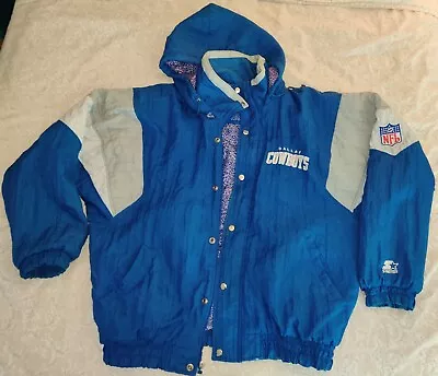 Vintage Dallas Cowboys Starter Jacket Hooded Coat 90s Excellent Condition Large • $75