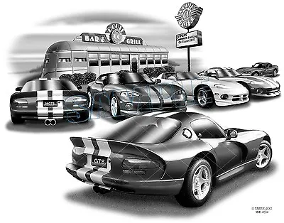 Mopar 1996 Viper Gts Muscle Car Art Print     **free Usa Shipping** • $24.99