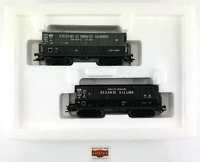 JM333 - Marklin H0 48449 - Set Of 2 Wagons Transport Of Minerals Sgw / SNCF • $79.36