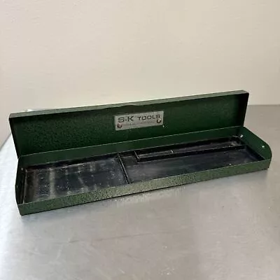 Vintage S-K Hand Tools Vintage Green Metal Tool Box 10.5  X 2.5  X 1  USA • $28.95