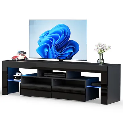 $179.99 • Buy LED TV Stand Glossy Entertainment Center Console Table For 55in 65in 70inch TVs