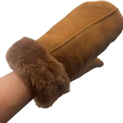 Men's And Women's Genuine Shearling Sheepskin Leather FUR  MITTENS 7 COLOUR • $39