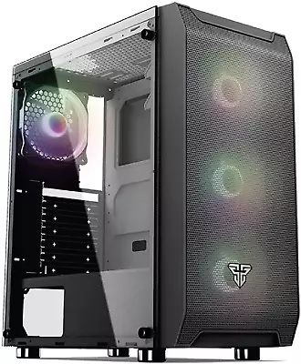 $141.95 • Buy Fantech PC Gaming Computer Desktop Case Tempered Glass Side Panel ATX Tower With