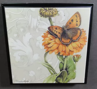 Marjolein Bastin Nature's Journey Marigold And Butterfly Wall Art 7.5  Square • $25