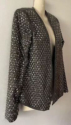 Zara Rare Grey Studded Heavyweight Blazer /jacket Size S • £15.99