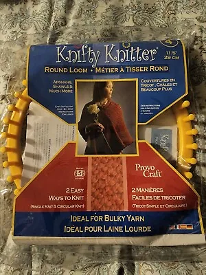 $9.99 • Buy Nib Knifty Knitter-provo Craft 11.5  Round Loom Set 