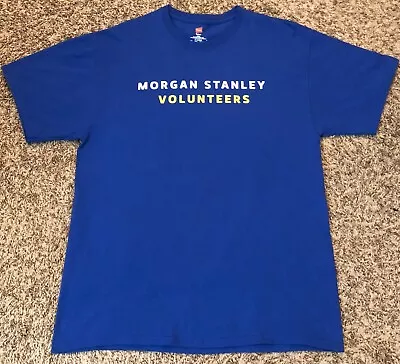 Morgan Stanley Official Volunteers Committed To Giving Back Men's T-Shirt L • $22.99