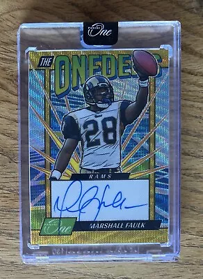 2022 Panini One Oneders Prizm Marshall Faulk On Card Auto #2/5 • $299