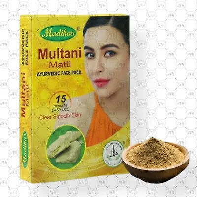 £3.99 • Buy Madhiha's Multani Mitti Powder Pure Organic 100g. Best For Facial Pack Halal