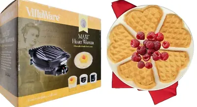 Black VillaWare 2203 Maxi Heart 5 Heart Shape Waffler Waffle Maker • $194.99