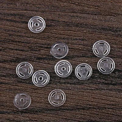 20Pairs Mini Snap Buttons Clear Invisible Baby Toy Doll Clothes Sewing DIY Craft • $2.91