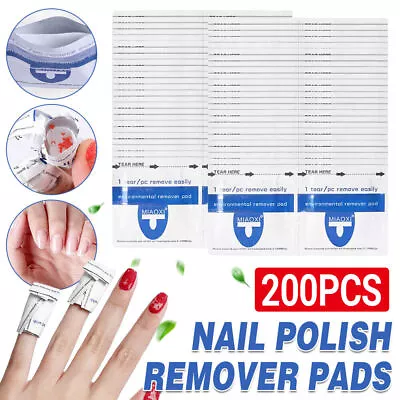 Disposable Nail Polish Remover UV Soak Off Acetone Art Removal Gel Wraps Cleaner • $13.45