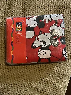 Vintage-New In Package-Mickey Mouse Twin Size Sheet Set • $40