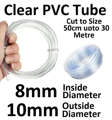 Clear PVC Petrol Fuel Pipe For Lawnmowers Motorbike Vehicles Cars Diesel • £4.13
