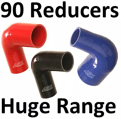 £10.71 • Buy 90 Degree Reducer Silicone Hose Elbows Coolant Boost Inlet Reinforced Pipes