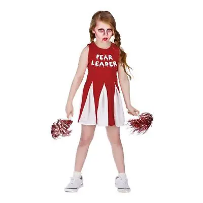 Child Girl's Fear Leader School Zombie Cheerleader Fancy Dress Costume  • £9.99
