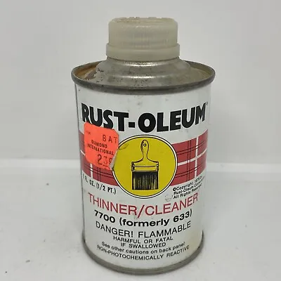 Vintage 1979 Rust-oleum Thinner/cleaner 7700 Can (633) 8oz • $16.16
