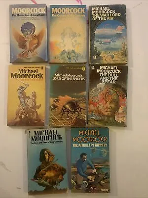 Michael Moorcock Science Fiction Paperback Bundle 1970s Cult Classics Set2 • £16