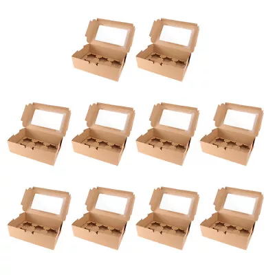  10 Pcs Kraft Food Container Invitaciones Para Baby Shower Paper Sheets Muffin • £22.19