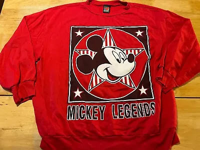 Mickey Unlimited XL Red Mickey Mouse Legends Red Sweater A08 • $12.47