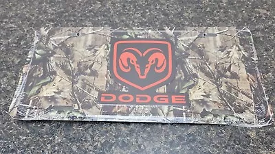 Old Stock Metal Embossed Dodge Ram Head Camo Realtree Novelty License Plate • $13.08