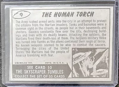 1962 Topps Mars Attacks #9 The Human Torch Original Factory Printing Plate • $129.99