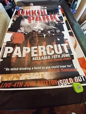 LINKIN PARK - PAPERCUT - BRIXTON CONCERT Original XL 2001 Promo Poster  • £15