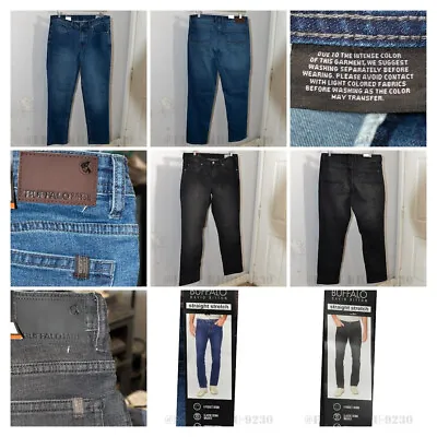 Black  Blue NWT Buffalo David Bitton Repreve  Jackson Straight Stretch Jeans • $38