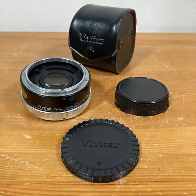 Vivitar MC Tele Converter 2x-4 Canon FL-FD Mount With Case - VGC • £7.99
