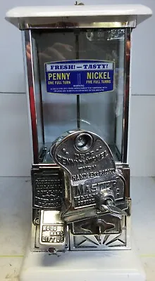 Masters Penny/Nickel Operated Gooseneck Bulk Vend Machine Circa 1930's White • $1995