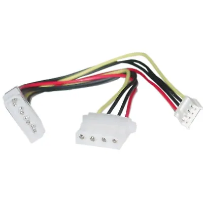 8 Inch 4 Pin Molex To Floppy And 4 Pin Molex Power Y Cable  11W3-03808 • $3.49