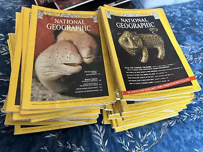 38 Vintage National Geographic Magazines 1974-1984 VOL 145-166 RARE Collection • $49.99