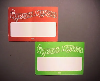 Marilyn Manson Satin Cloth Backstage Passes 2 Rectangles • $12.99