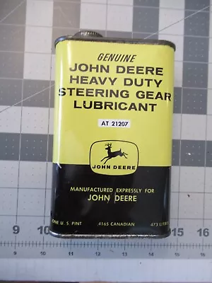 John Deere 1 Pint Empty Heavy Duty Steering Gear Lubricant Can Tin • $25