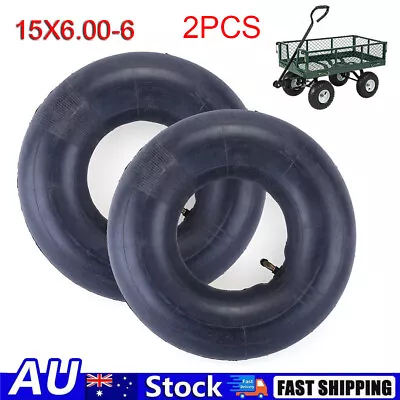 2PCS 15x6.00-6 Inner Tube For Lawn Mower Tractor Golf Cart ATV Tire Bent Valve • $19.79