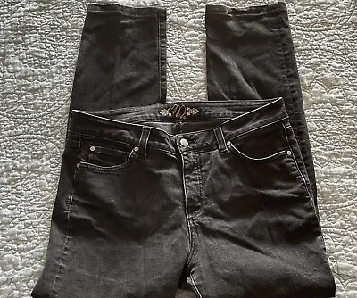 Miraclebody Distressed Black Jeans Size 12 • $10.99