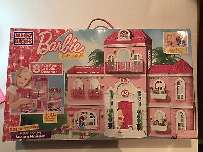 Barbie Mega Bloks Build N Style Mansion Barbie & Theresa Are Included - New  • $220