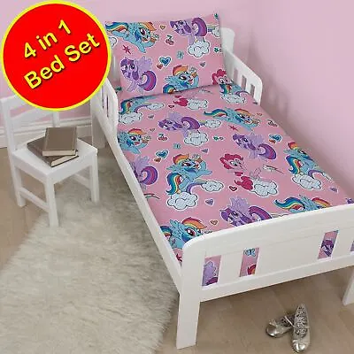 My Little Pony Cupcakes Junior Bedding Bundle - Quilt + Pillow + Duvet Covers • $36.41