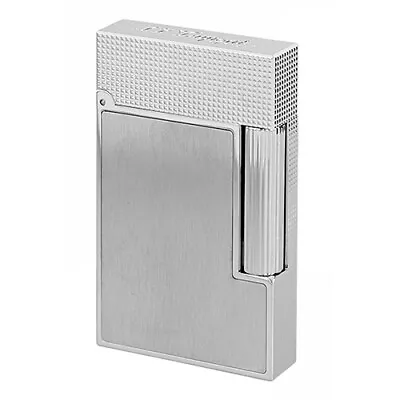 $1499 • Buy S.T. Dupont Lighter Ligne 2 Line 2 Diamond Head Pattern Brushed Platinum C16603