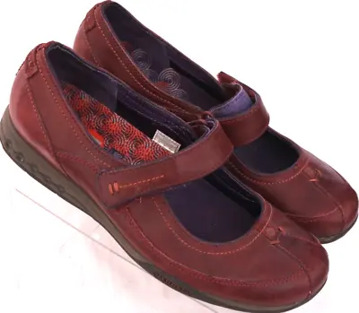 Merrell Allure J44996 Huckleberry Red Leather Mary Jane Casual Shoes Womens 6.5 • $23.98