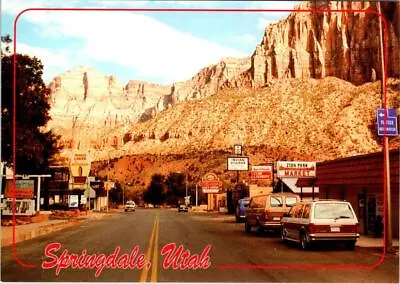 Springdale UT Utah STREET SCENE Zion Market~Indian Village~Laundry 4X6 Postcard • $5.89