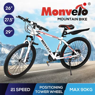 Monvelo Mountain Bike Bicycle 21 Speed Full Suspension  26/27.5/29 Inch Cycling • $249.99