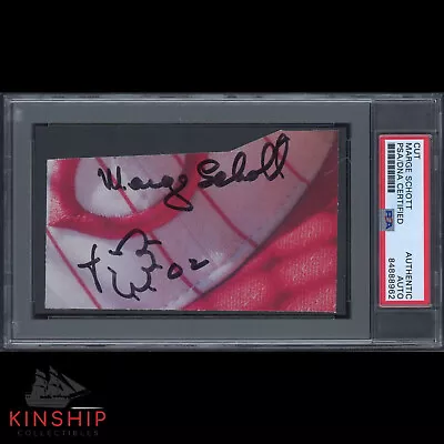 Marge Schott Signed Cut PSA DNA Slabbed Auto Reds World Series Rare Inscr C1452 • $99