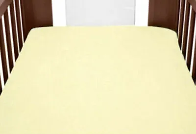 Terry Towelling Fitted Sheet 120x60 Nursery Baby Cot/ Cotbed/ Frotte Soft Cream • £6.50